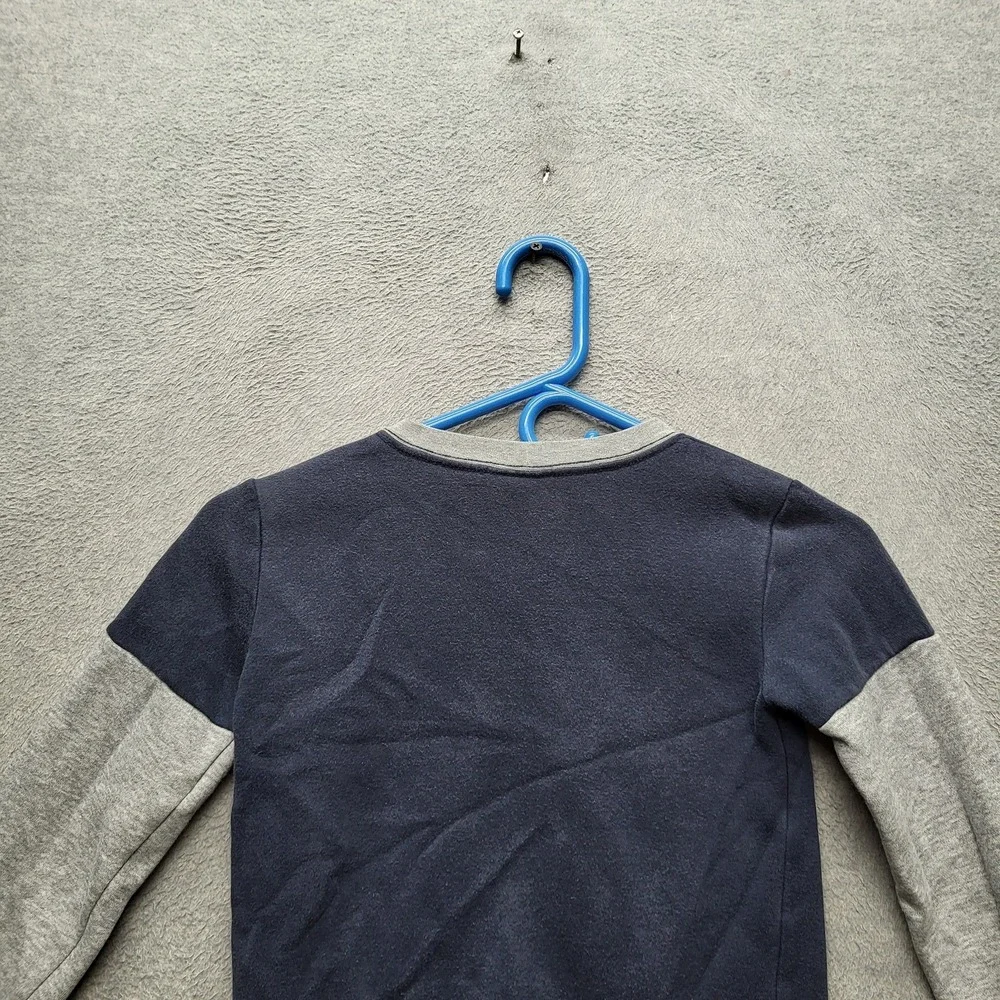 Nike Boys‎ Sweatshirt 6 M 110-116CM 5-6YRS Navy Colorblock Just Do It Logo Long